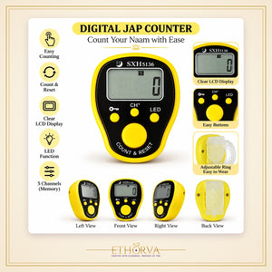 Naam jap digital counter and tulsi mala for daily chanting – Ethorva devotional guide