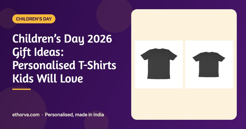 Children’s Day gift ideas – personalised kids and toddler T-shirts by Ethorva