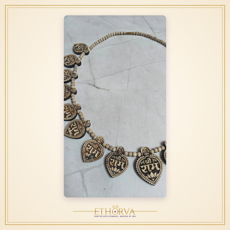 16 patta ram naam Tulsi locket mala with 1 ram naam Tulsi locket - view 2