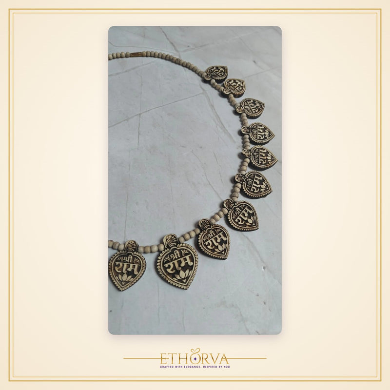 16 patta ram naam Tulsi locket mala with 1 ram naam Tulsi locket - view 3