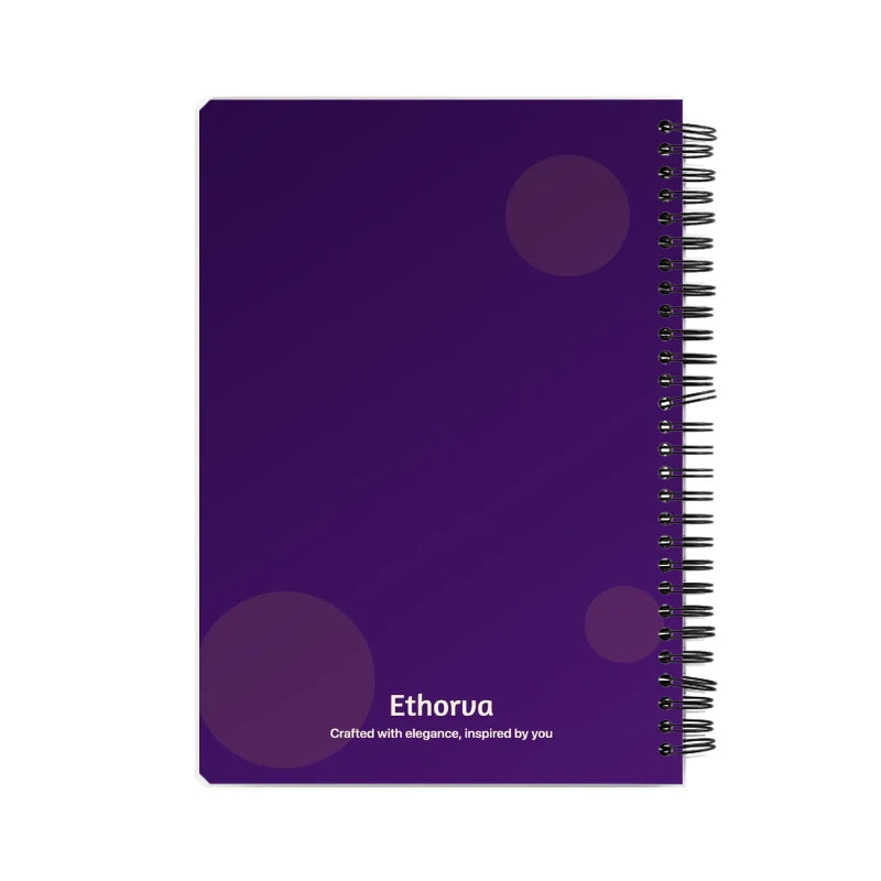 Personalised name notebook A5 back cover by Ethorva