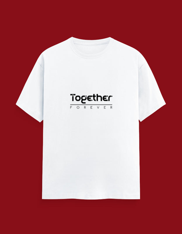 Unisex White T-Shirt – Together Forever (Couple Edition) – t-shirt by Ethorva