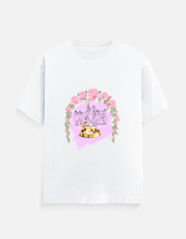 Unisex White T-Shirt – She Said Yes 💍 Engagement Design – t-shirt by Ethorva