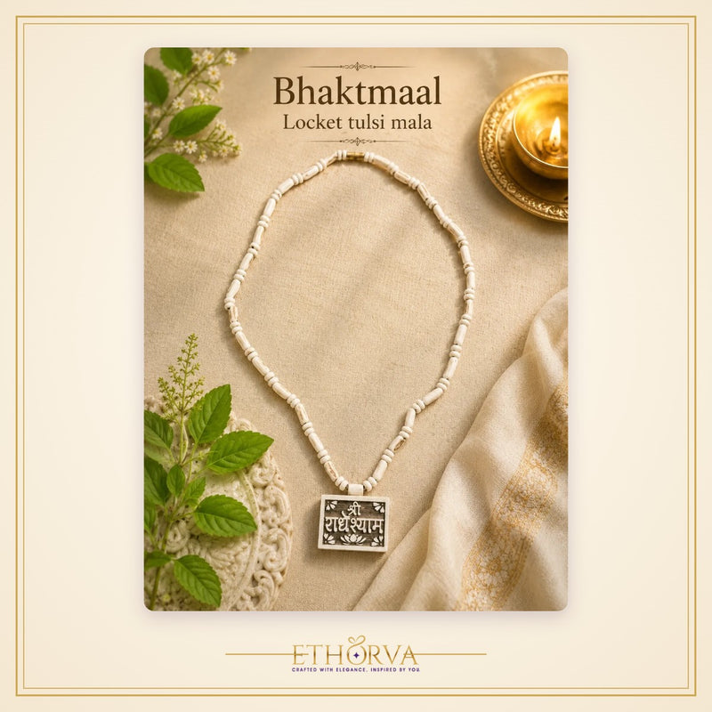 Bhaktmaal Locket Tulsi Mala – Shri Radheshyam Naam