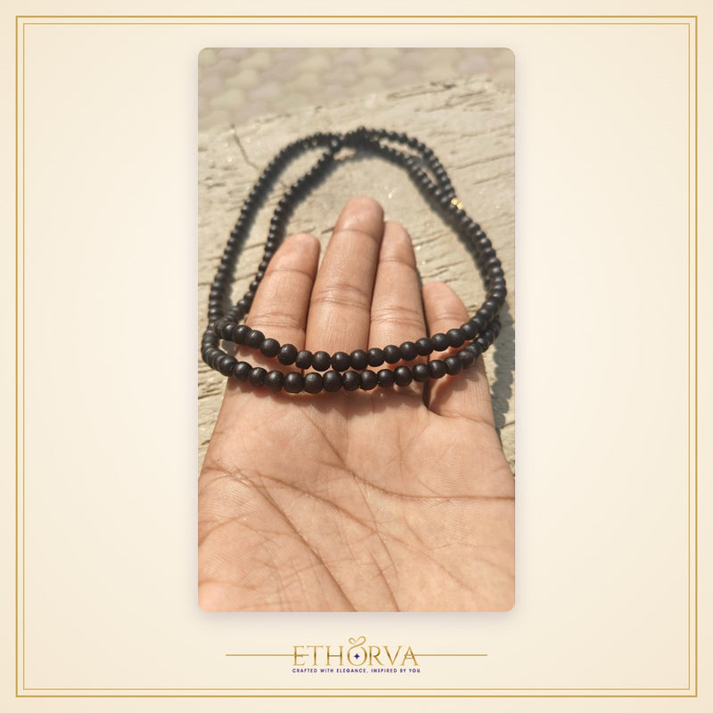 Black Premium Tulsi kanthi mala 2 round - view 2