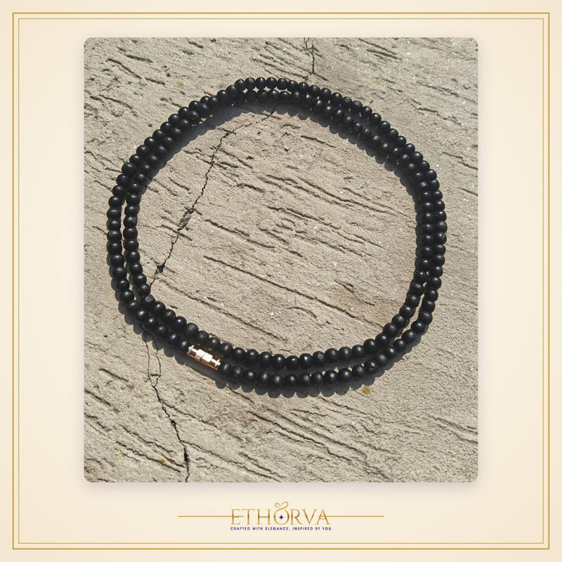 Black Premium Tulsi kanthi mala 2 round - view 3