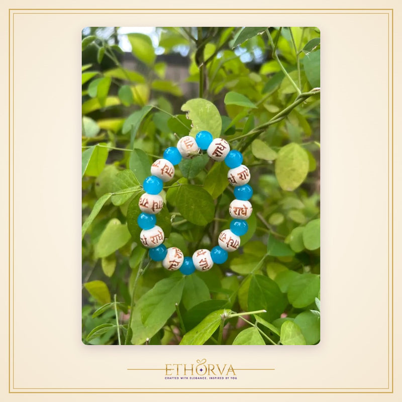 Blue Tulsi Bead Bracelet - view 3