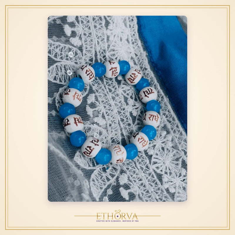 Blue Tulsi Bead Bracelet - view 4