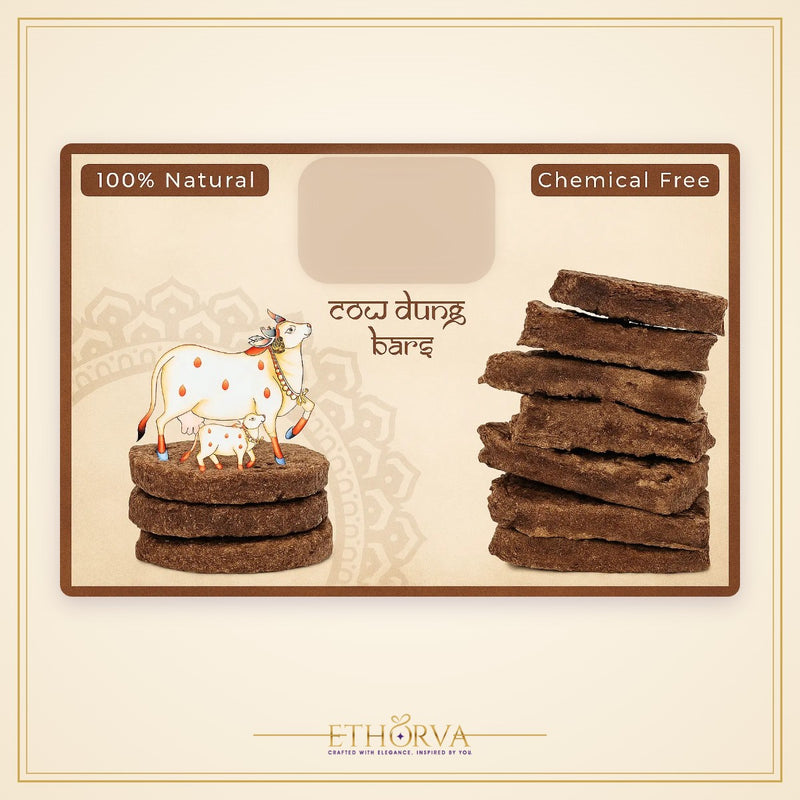 Cow Dung Upale (Kande) for Havan & Puja – Pack of 10