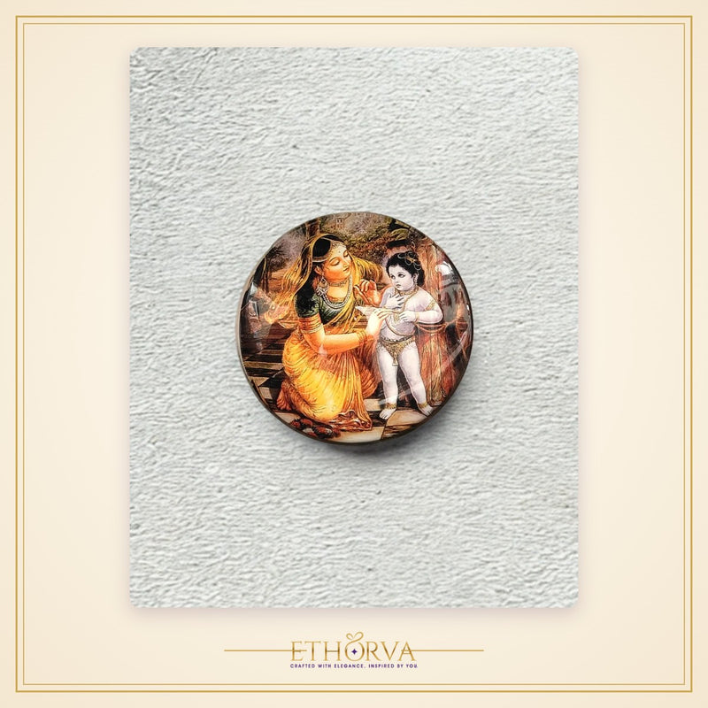 Damodar Leela Glass Magnet