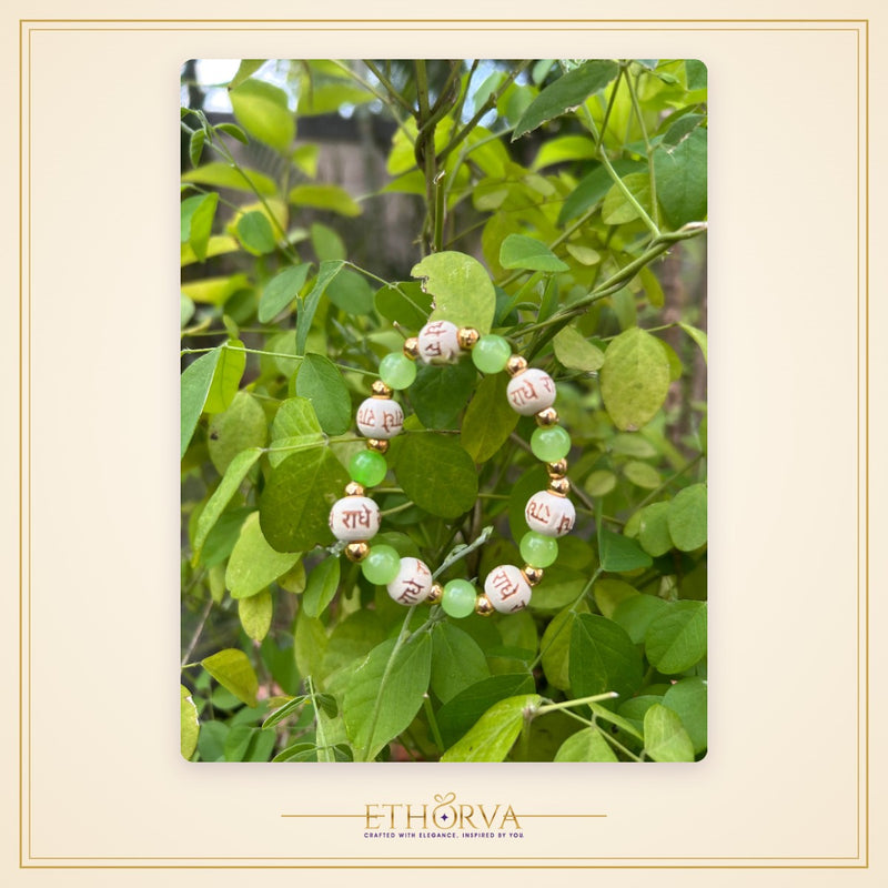 Green Tulsi Bead Bracelet