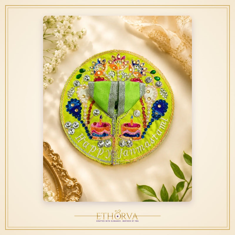 Janmashtami Special Laddu Gopal Poshak – Size 1, Parrot Green