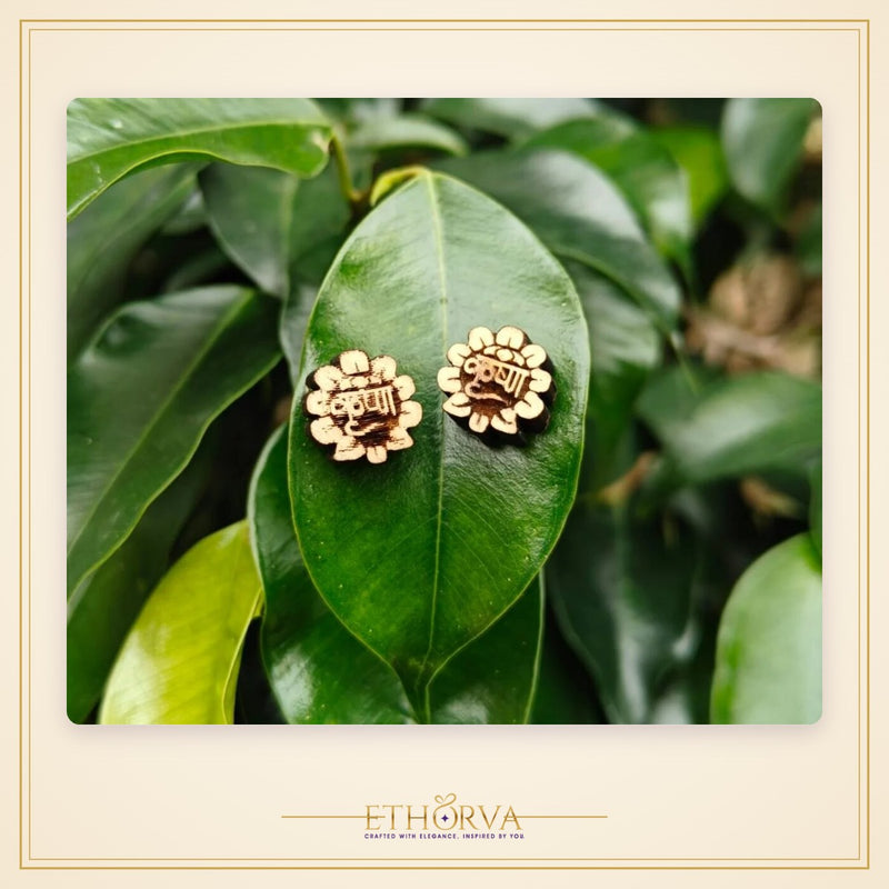 Krishna Naam Tulsi Earrings