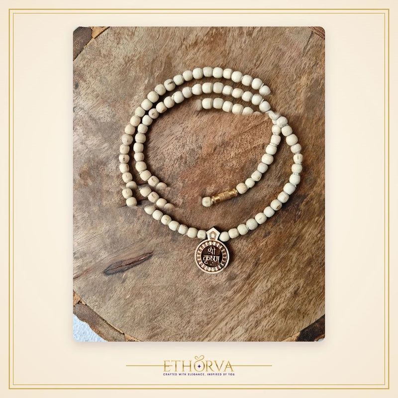 Krishna Naam Tulsi Locket Mala