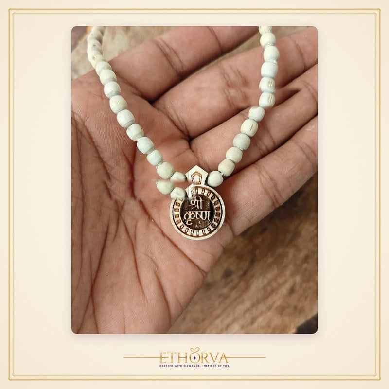 Krishna Naam Tulsi Locket Mala - view 2