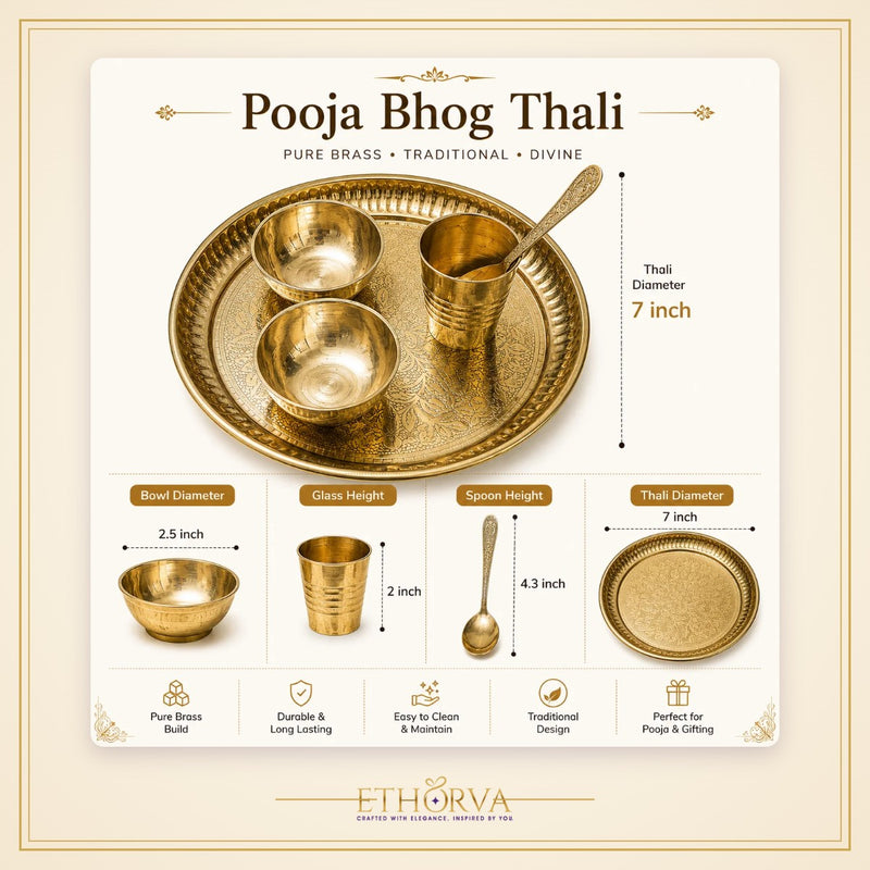 Large Pooja Bhog Thali Set - view 2