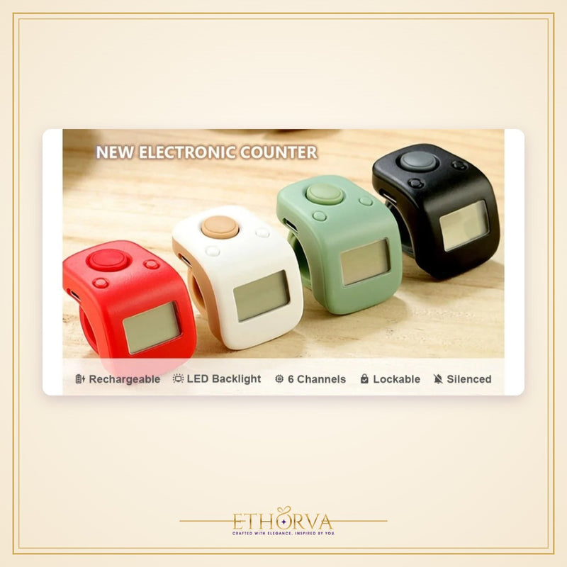 Noiseless Multi-Functional Chargeable Counter with LED light & reversible display