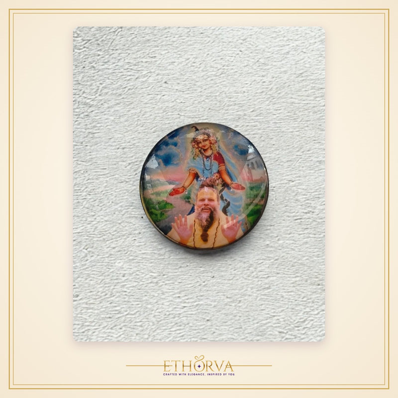 Premanandji Maharaj Glass Magnet