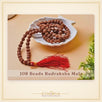 Premium Rudraksha Jaap Mala – 108 Beads with Tassel