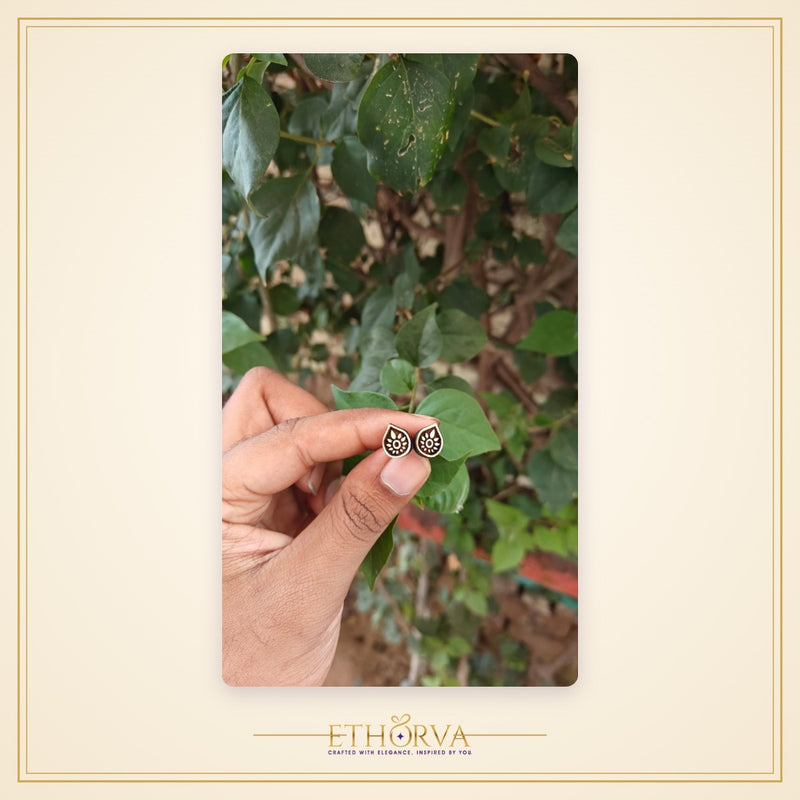 Pure Tulsi Tilak Design Earrings