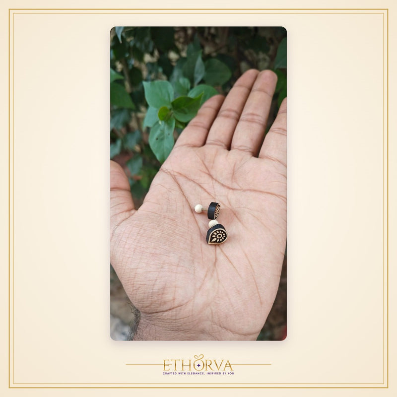 Pure Tulsi Tilak Design Earrings - view 2
