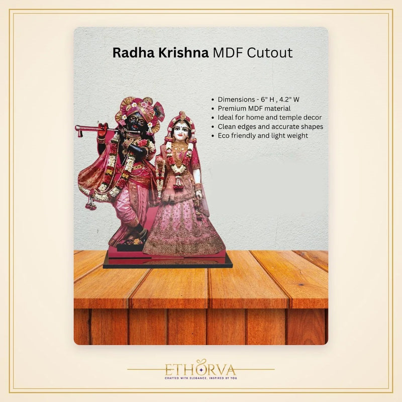 Radha Krishna MDF Cutout – Home decor