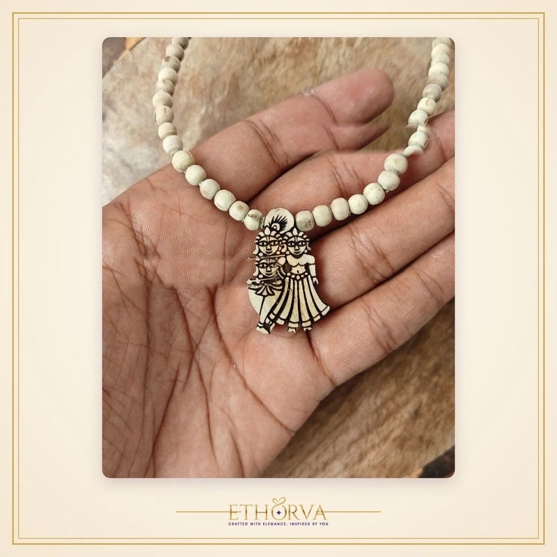 Radha Krishna Tulsi locket mala - view 2