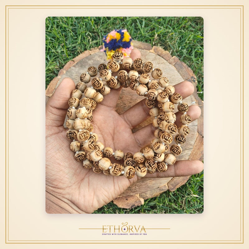 Radha naam Tulsi japmala 108+1 beads - view 3