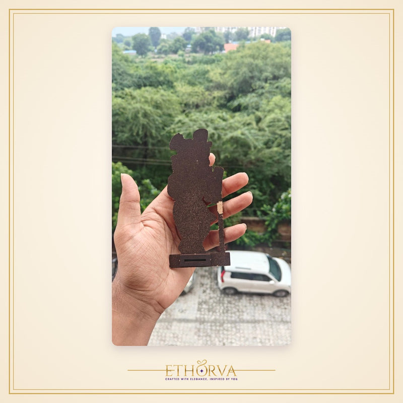 Radharaman Ji Wooden Cutout - view 5