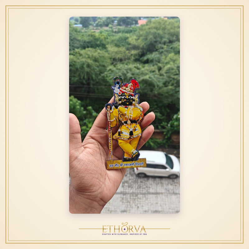Radharaman Ji Wooden Cutout - view 6