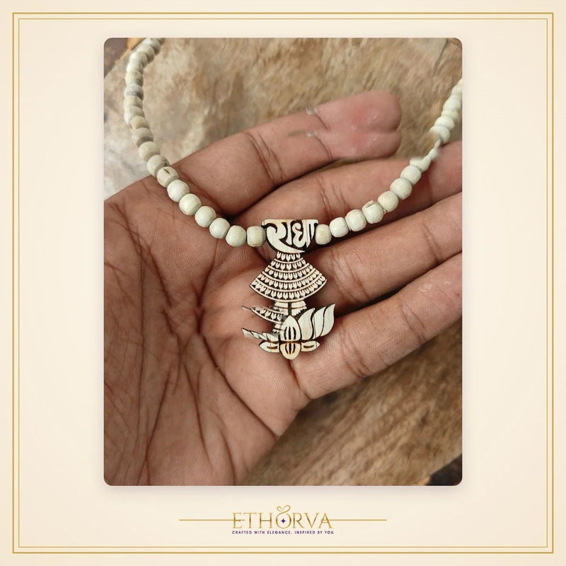 Radharani Charankamal Tulsi locket mala