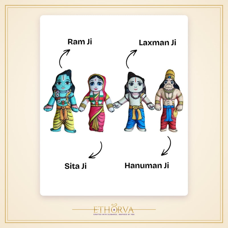 Ram Darbaar Soft Toy Set – Devotional Plush for Home Mandir & Gifts - view 4