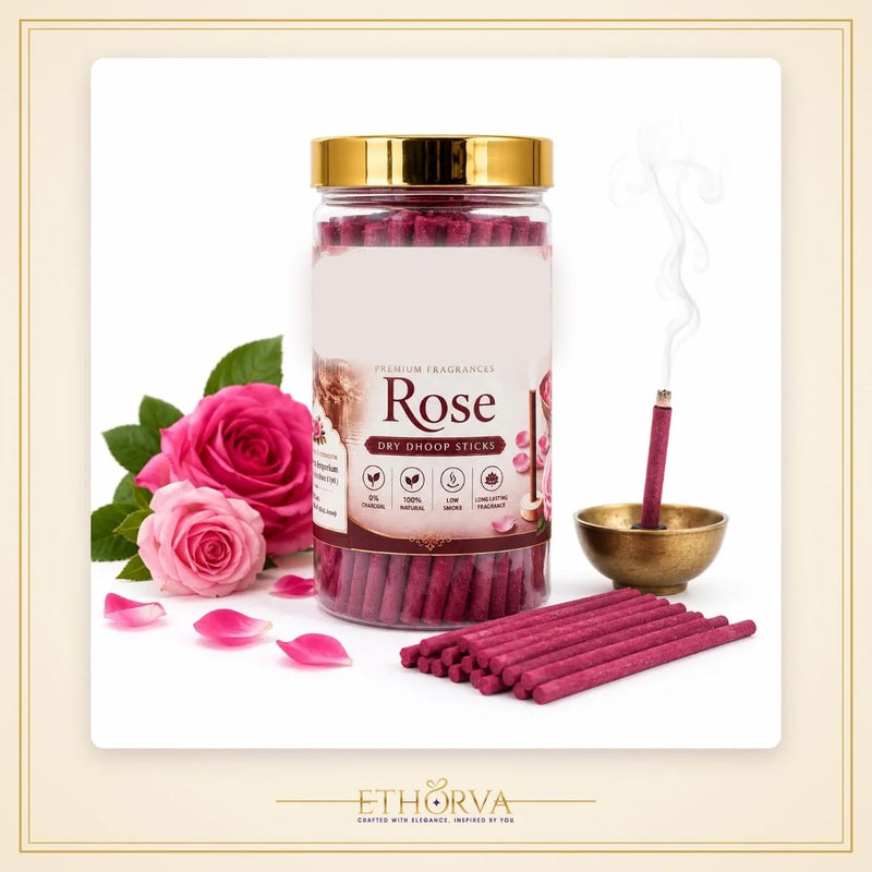 Rose Dry Dhoop Sticks