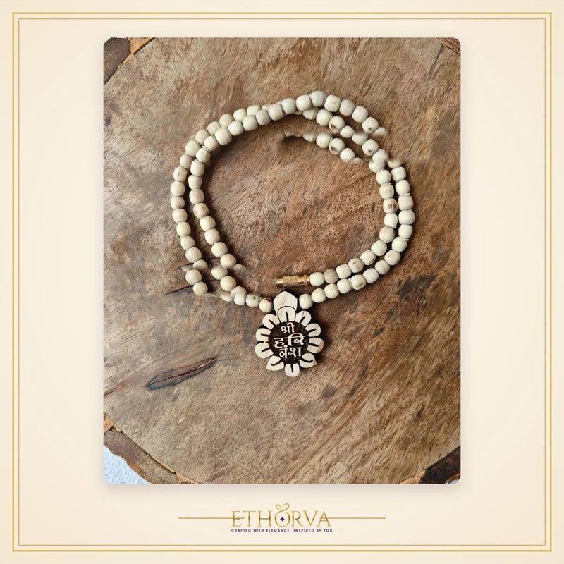 Shree Harivansh Flower shape tulsi locket mala