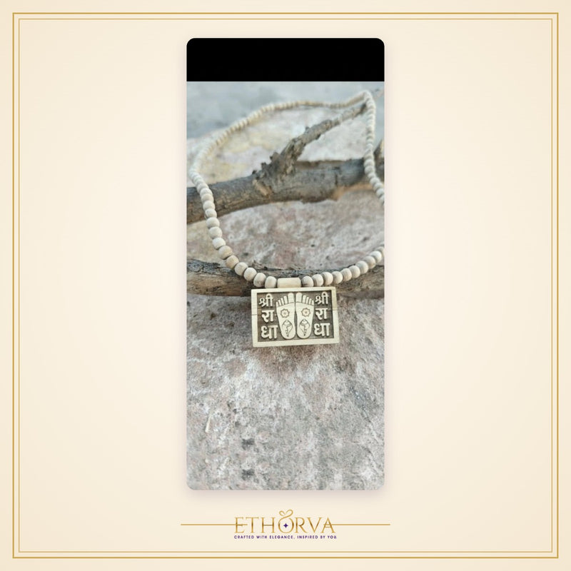 Shree Radha charan small bhaktmal locket mala - view 2