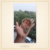 Shree radha heart shaped tulsi locket mala with handcrafted radha beads
