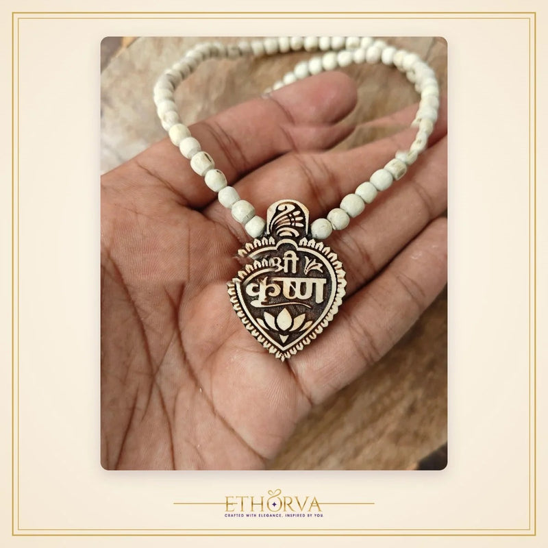 Shri Krishna Heart Shaped Locket Mala