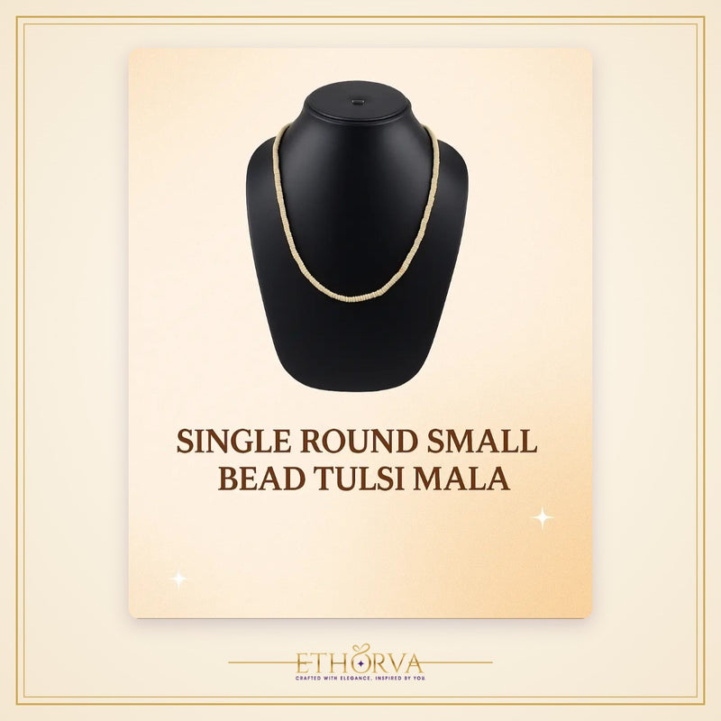 Single Round Tulsi Kanthi Mala – Small Beads