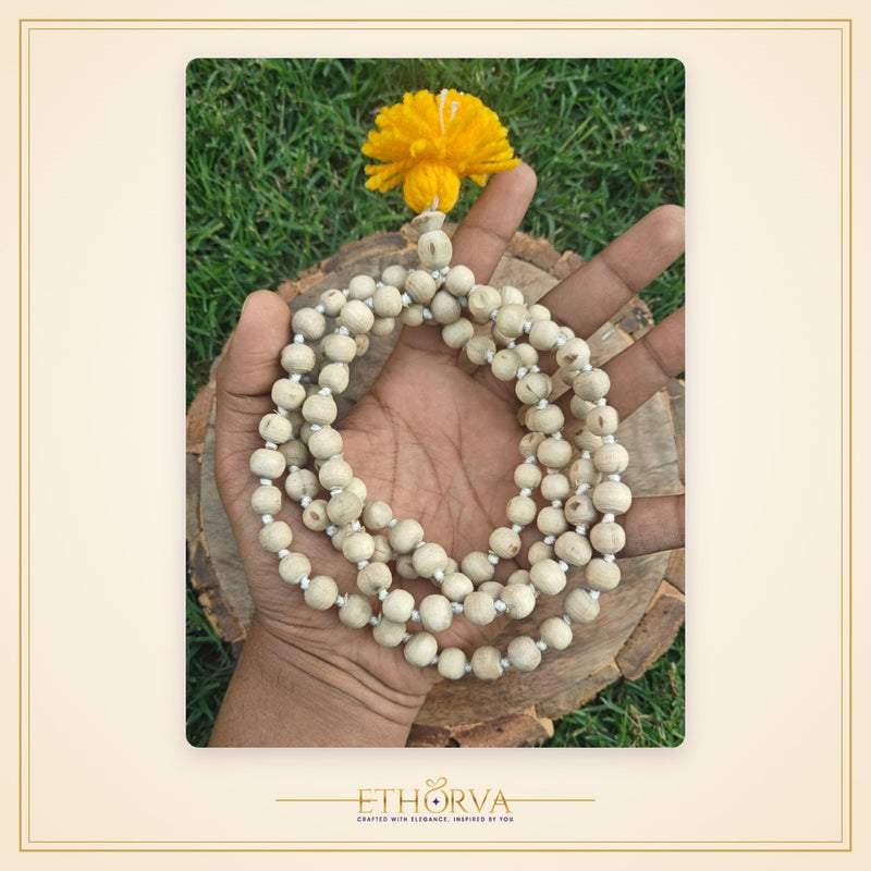 Tulsi Gol Dana Japmala 108+1 beads ( 8-9 mm ) - view 3