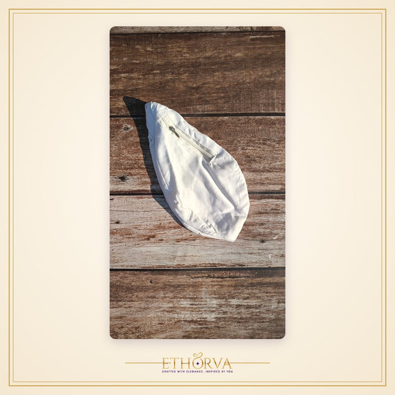 White Cotton Japa Bag