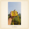 Yellow hanging jholi with chain- Double side photo